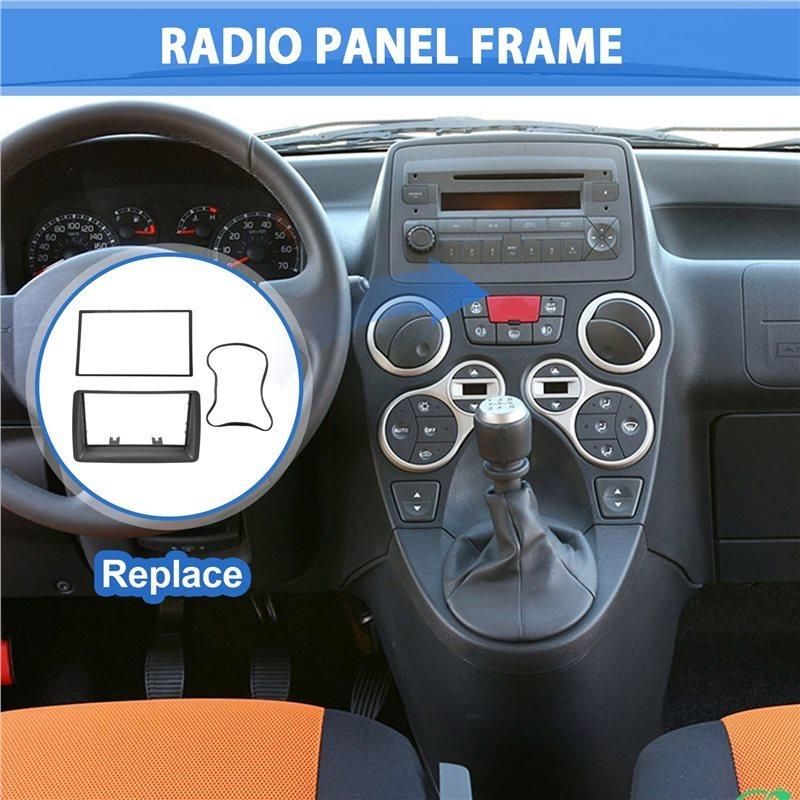 NEW-7 Inch 2 Din Car Stereo Radio Fascia Audio MP5 Installation Dash Adapter Frame Panel For 2003-2012 FIAT PANDA