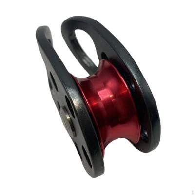 22 KN Aluminum Alloy Swivel Pulley for Single Rope, Ideal Outdoor Lifting, Rescue Operations And