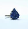 Blue Lapis Lazuli Triangle Shape Statement Ring, 925 Sterling Silver Jewelry, Minimalist Bohemian Ring for Women