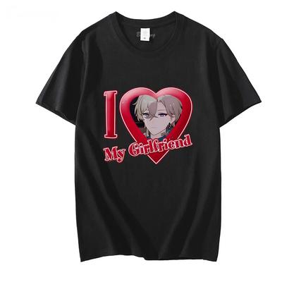 Honkai Star Rail T-shirt I Love My Girlfriend Short Sleeved Women's Round Neck Pattern T-shirt Loose Fitting Clothing