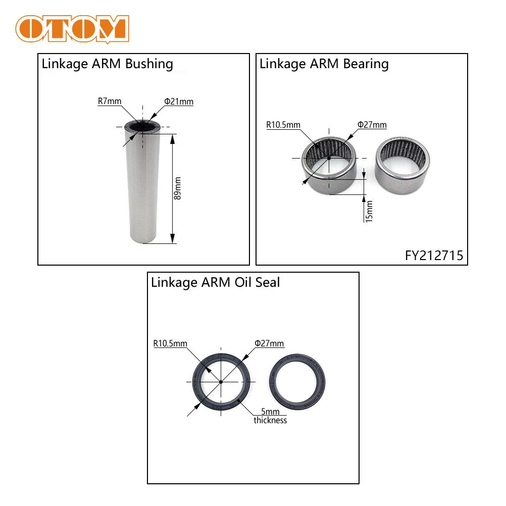 OTOM Motorcycle Thrust Needle Roller Bearings Bushing Oil Seal Motocross Triangle Lever Linkage ARM For Yamaha YZF WRF 250 450