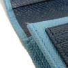 Used Bulgari Man Business Card Holder 7946 Navy Bi-Color Calfskin Bifold RFID Case (11679) Logo Metal Light Blue Men's