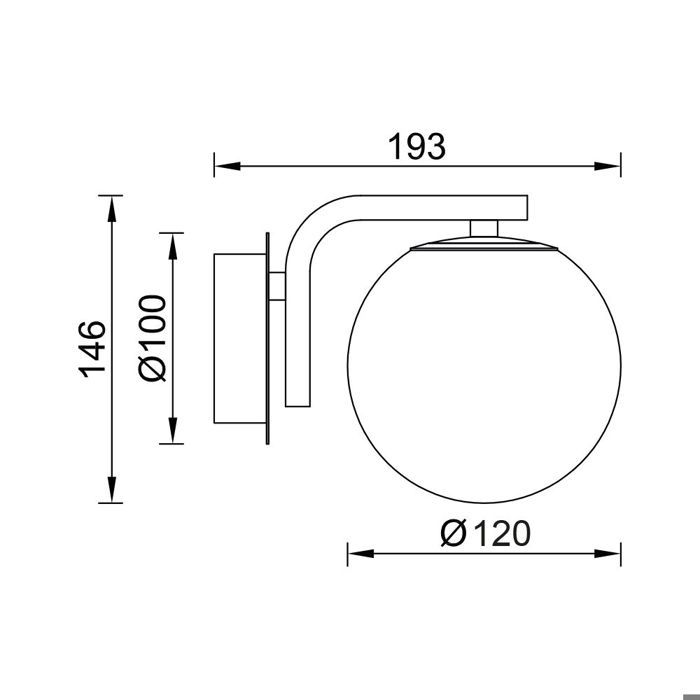 Applique murale décorative 1xG9 10W IP20 – Transparent et Noir