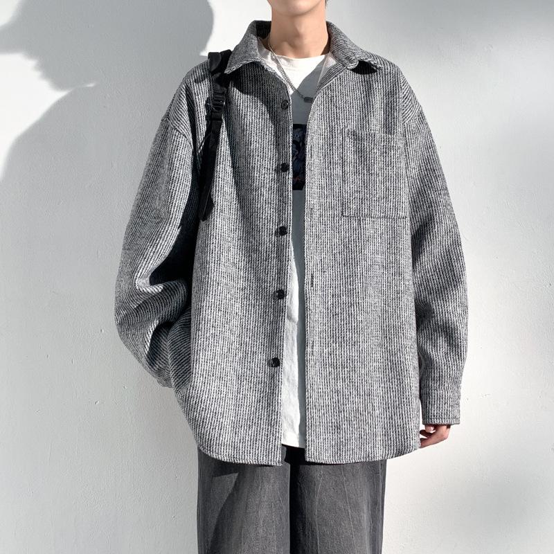 Men's Wool Coats - New Spring/Autumn Styles, Loose Fit, Retro, High-End Trendy Casual Lapel Jackets