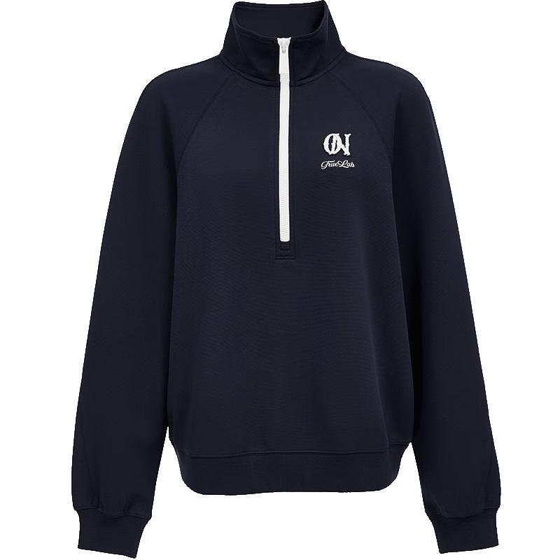 

ONLY Women s 2025 Autumn Relaxed Fit Color Block Raglan Half-Zip Sweatshirt M