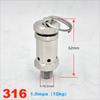Rongyu Sanitary 316L Stainless Steel Spring Pressure Relief Valve