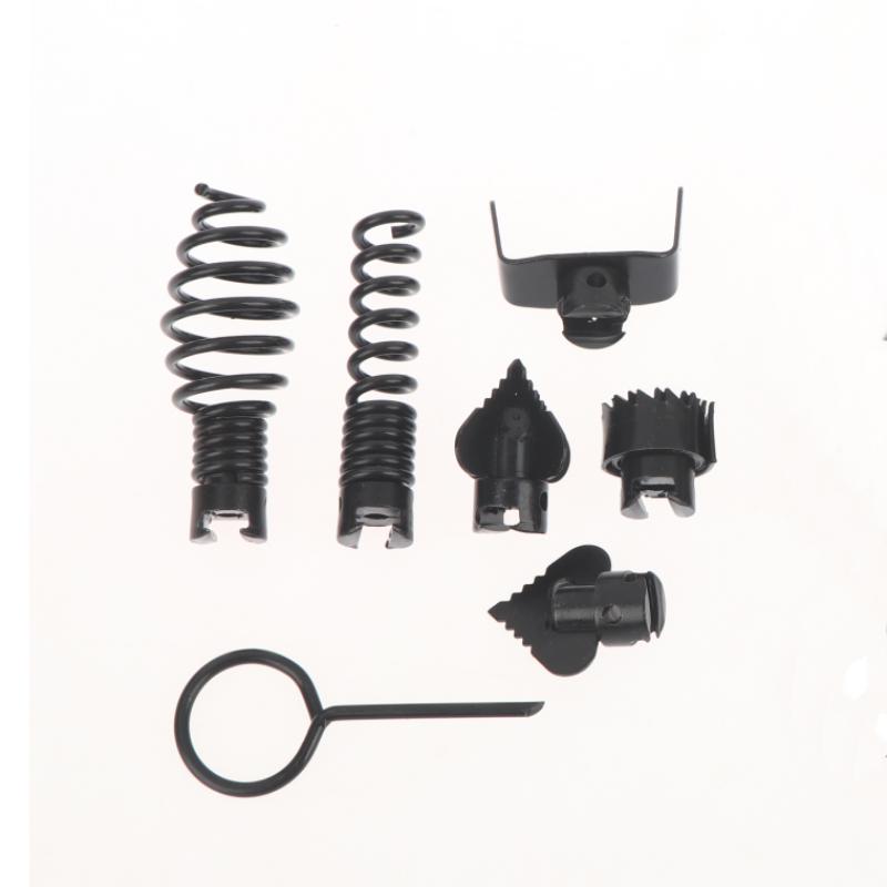 

7/8Pcs Drain Cleaner Machine Combination Cutter Head Tool Cutting Head Tool Home Toilet Bathroom Bath Bathtub Accessories black 7pcs