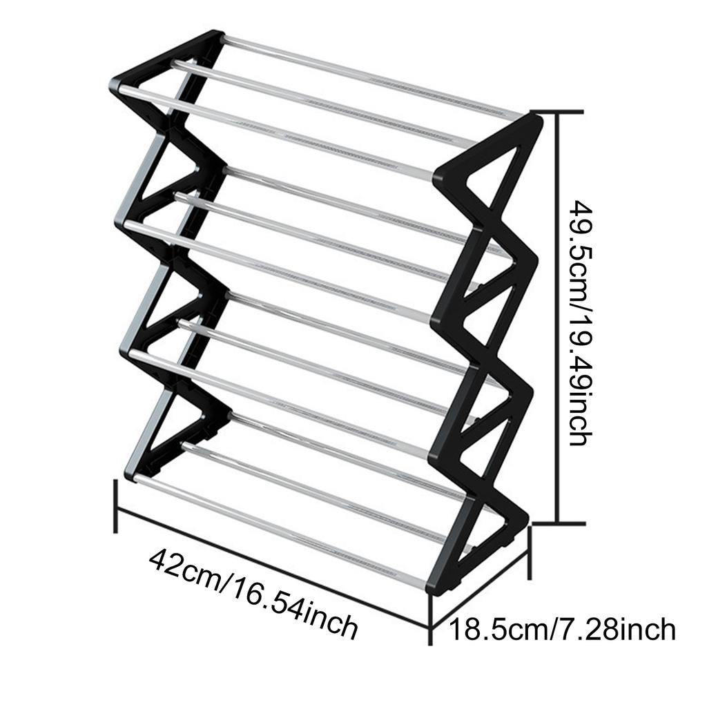 Shoe Rack Shoe Storage Organizer Assembly PP and Nonwoven Large Capacity Storage Rack for Hallway