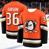2026 New Men's Ice Hockey Training Shirt for The Duck Team - 3D Print, Breathable, Moisture-Wicking Long-Sleeved T-Shirt Kids