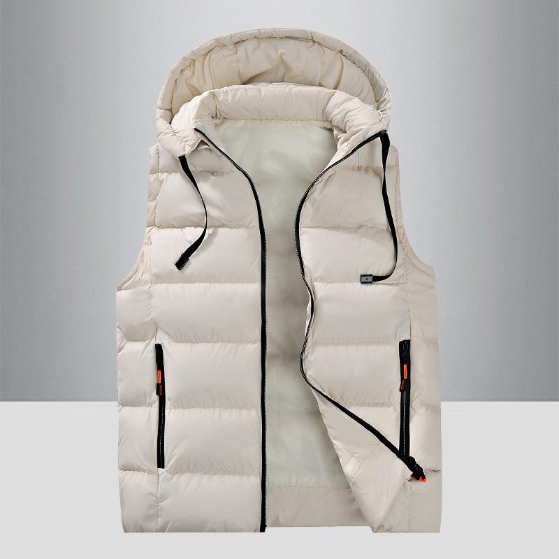 Pánské topy bez rukávů Vesty Vysoká kvalita Podzim Zima Móda Pánská s kapucí Teplá Stojáček Ležérní Nadměrná velikost Pánská bavlněná vesta