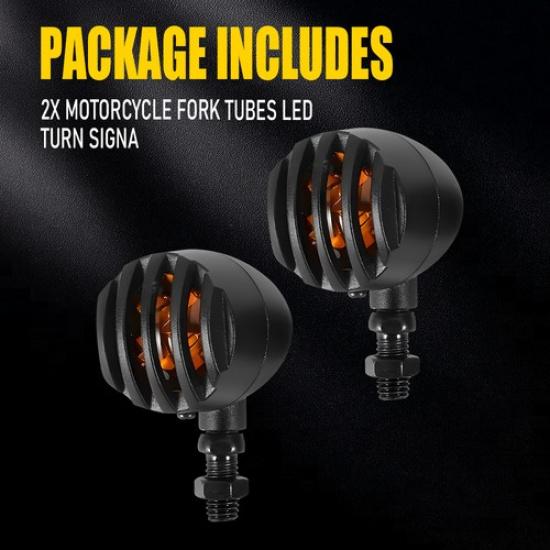 2Pcs Front/Rear Turn Signal Indicators Light Kit For 12V Universal Motorcycle EK