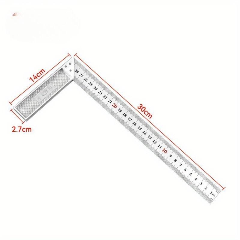 1 Stück Aluminiumgriff mit Edelstahl-Skala Rechtwinkliges Winkelmaß Quadratisches Lineal
