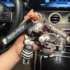 3D Cartoon Animal Keychains: Bear, Lion, Zebra, Rhinoceros