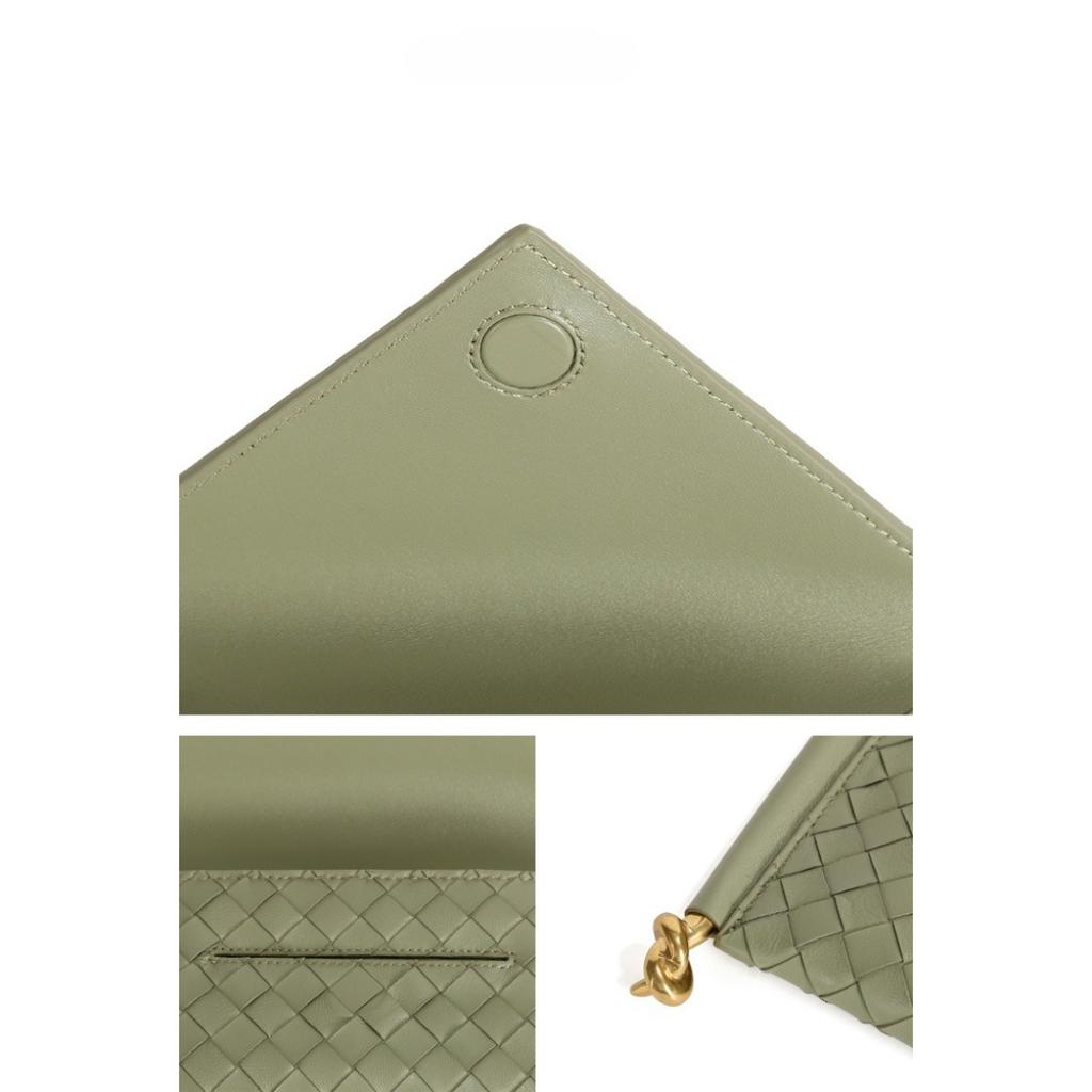 Autumn and winter small fragrant style versatile woven bag simple casual shoulder envelope bag fashionable commuter flip sheepskin bag women