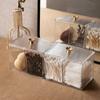 Makeup Tables Organizer Cotton Swab Storage Box Household Portable Transparent Cosmetic Holder Make Up Box Dresser Accessories