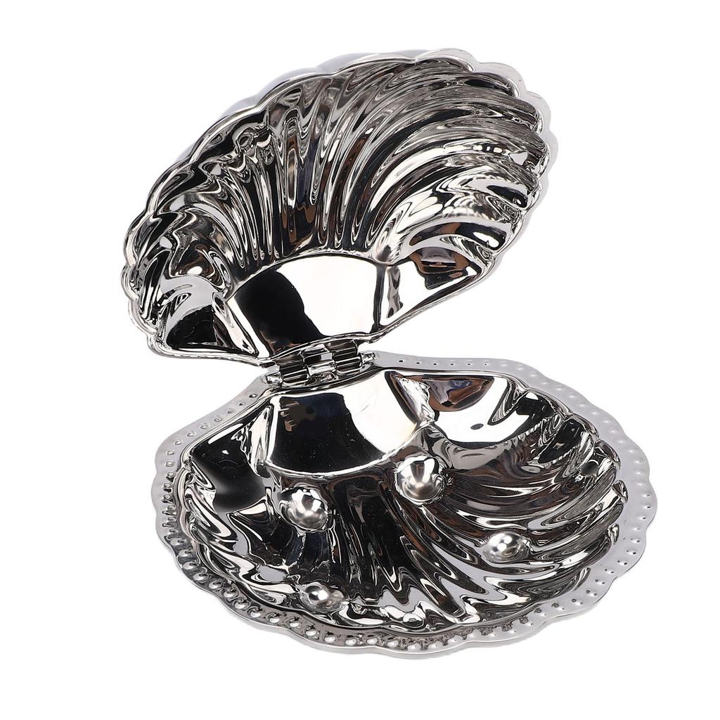   Jewelry Dish Trinket Tray Decorative Jewelry Plate Serving Tray for Nuts Appetizers Home Party Decor Silver Finish