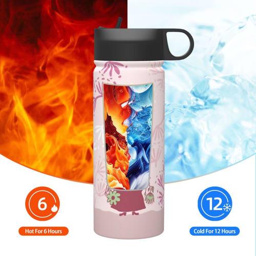 Moomin Vacuum Insulated Portable Mug, 500ml-600ml Stainless Steel Water Bottle for Car Use, Direct Drinking, Keeps Hot or Cold, Coffee Cup with Lid, P