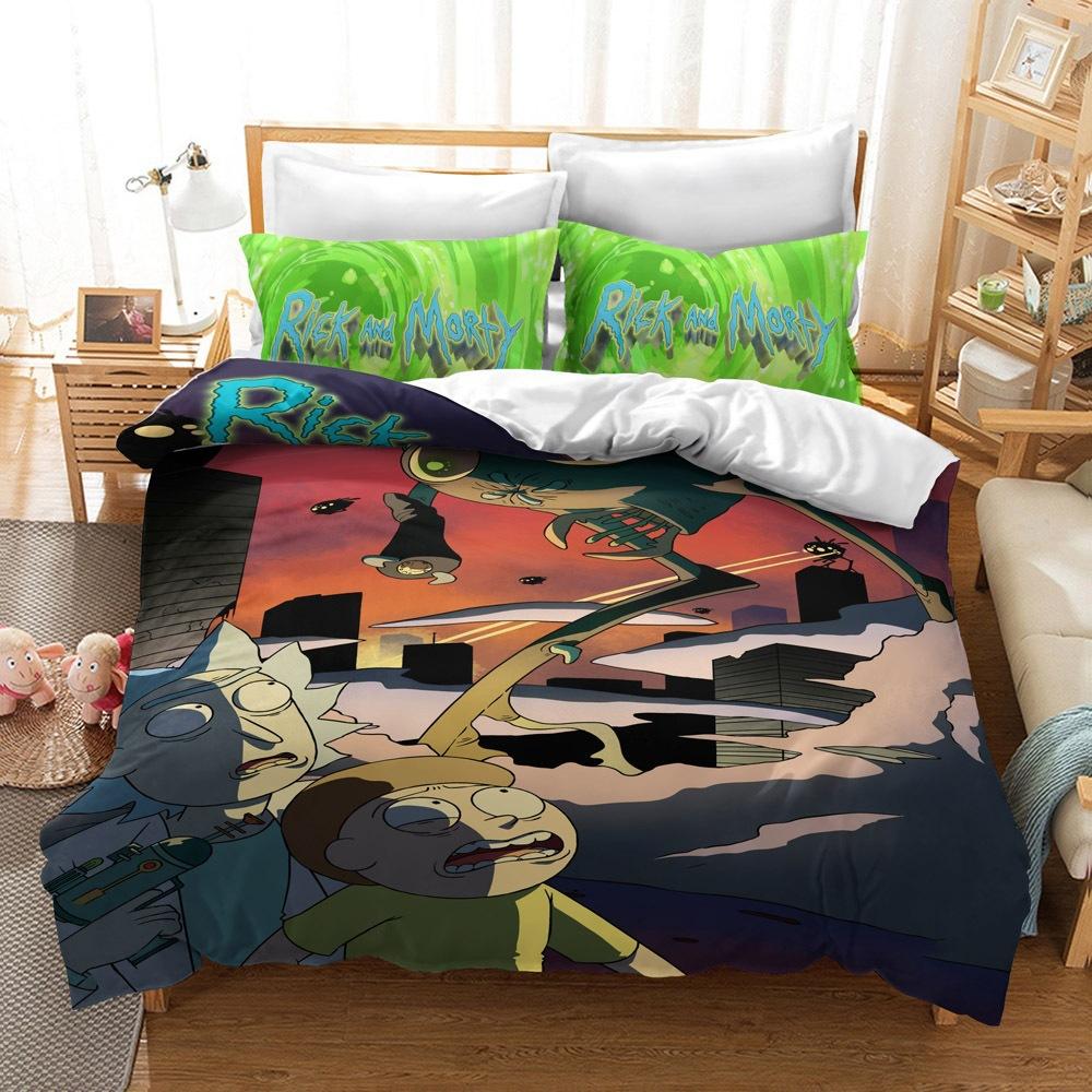 Bedding Kit Rick Morty Ii Series Size Three-Piece Quilt Cover