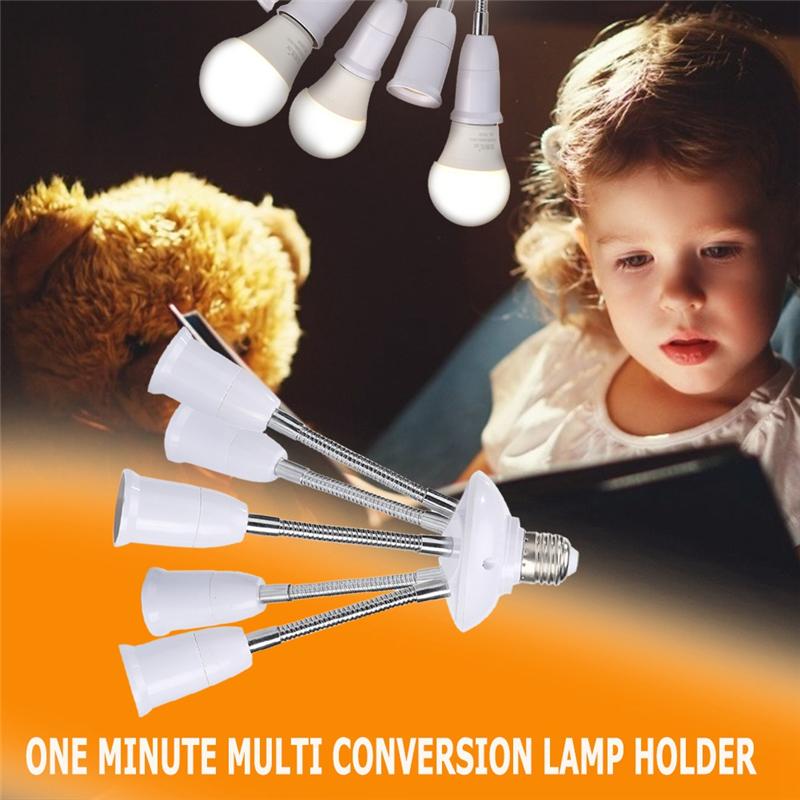 A03F-Photography Adapter Converter E27 Light Socket Splitter E27 Light Bulb Adapter Adjustable Multi Bases Household Lamps
