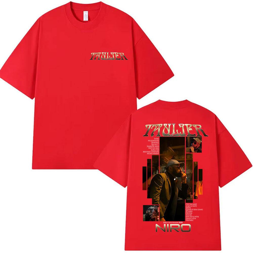 Rapper Niro Taulier Album Graphic T Shirts Unisex's Women Retro Style High Quality T-shirt Hip Hop Clothing Short Sleeve Tees