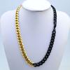 New 316L stainless steel black and 18k gold dual Hip hop necklace Jewelry