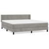 Maison Exclusive - Sommier à lattes de lit et matelas Gris clair 160x200cm Velours