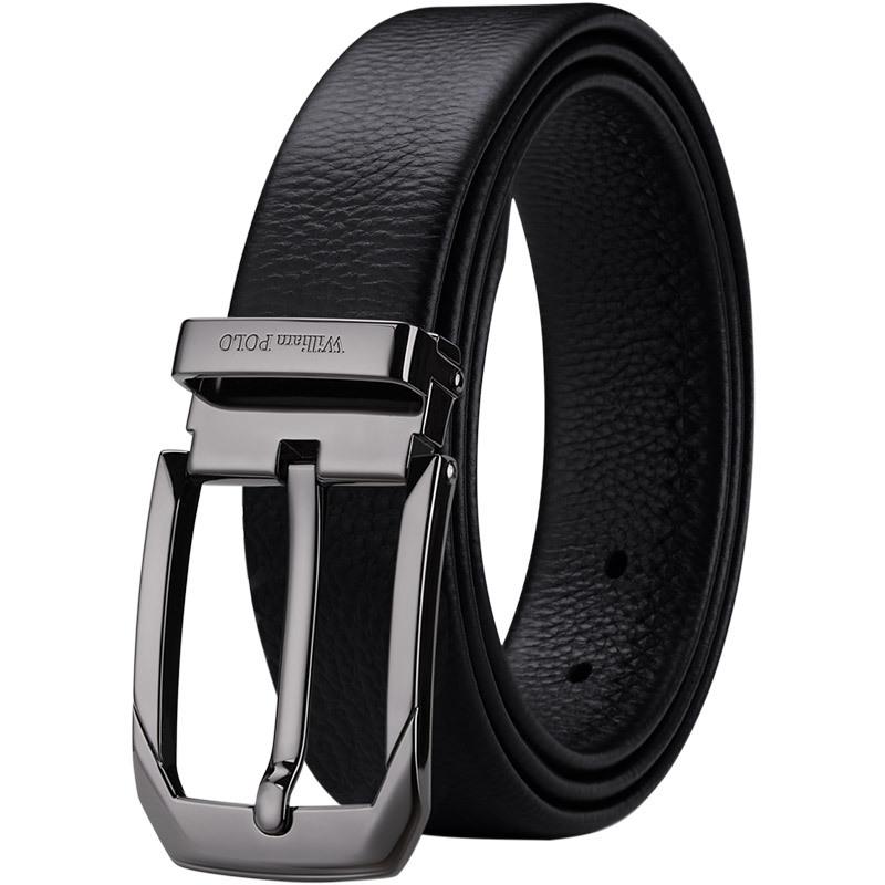 

Король пояс мужской иглы пряжки слой чистой коровьей кожи черный пояс мода регулируемый пояс корейской молодежи. 130cm