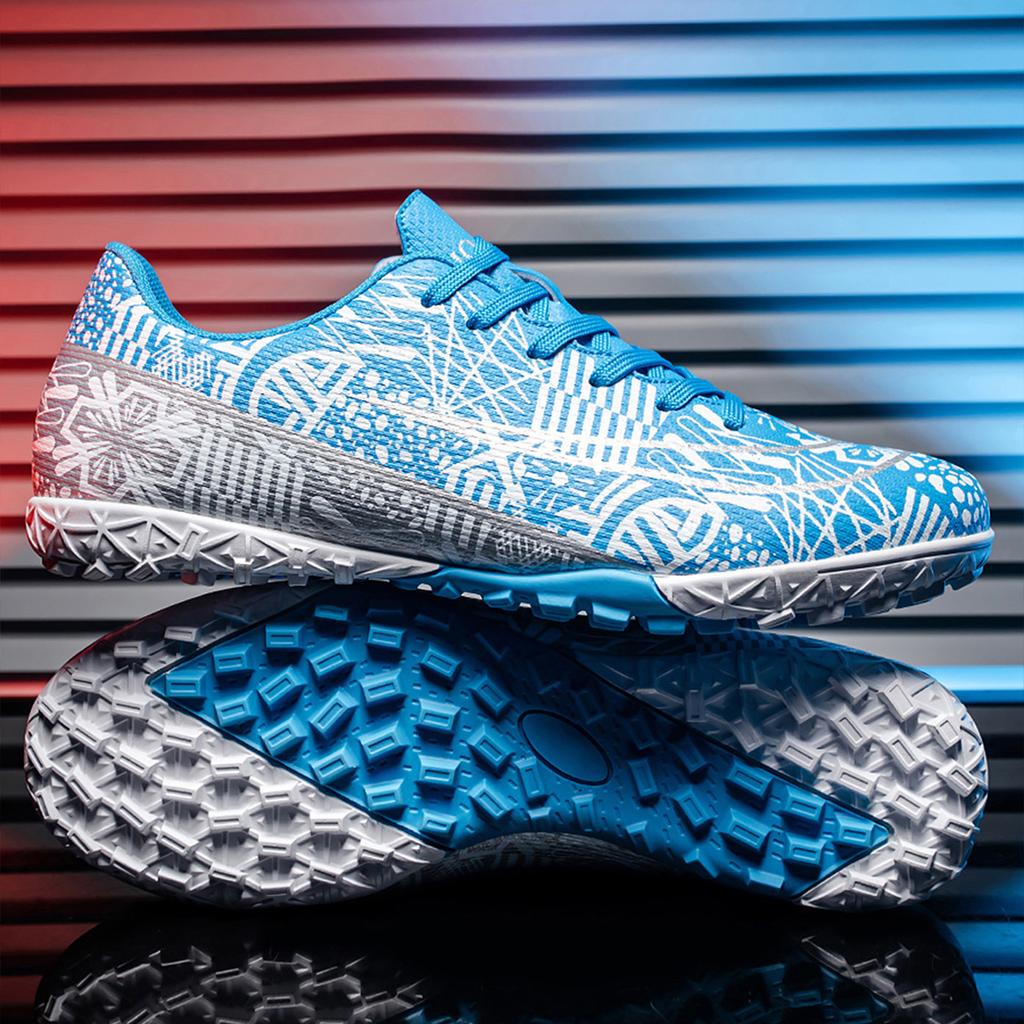 Scarpe da Calcio Professionali High-Top da Uomo, Tf, Chiodi Spezzati (Riferimento alle Tacchette), Unghie Corte (Riferimento ai Borchie), Allenamento su Erba Sintetica,