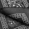 kakatrend Bandana 100% Cotton Men's Paisley Black Adults Stylish Handkerchief Cotton Bandana Unisex Durag 3-Piece Set black 55cm x 55cm