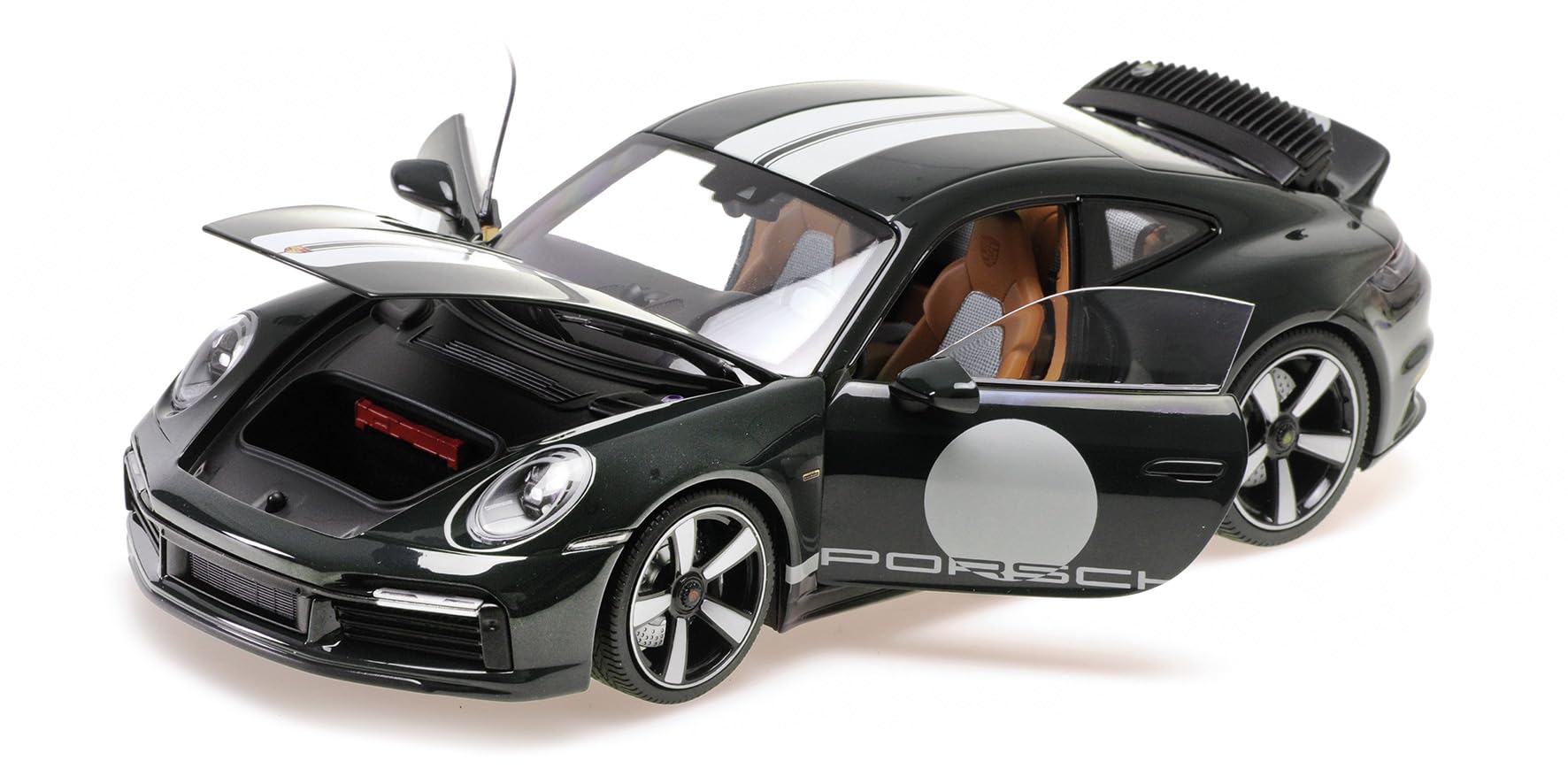 

Minichamps Масштаб Porsche 911 Sport Classic 2022 Зеленый металлик с полосами 1/18 (992)