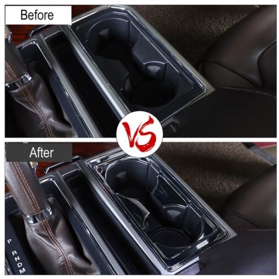 Front Inner Water Cup Holder Panel Trim Cover For Ford F150 2015-20 Accessories