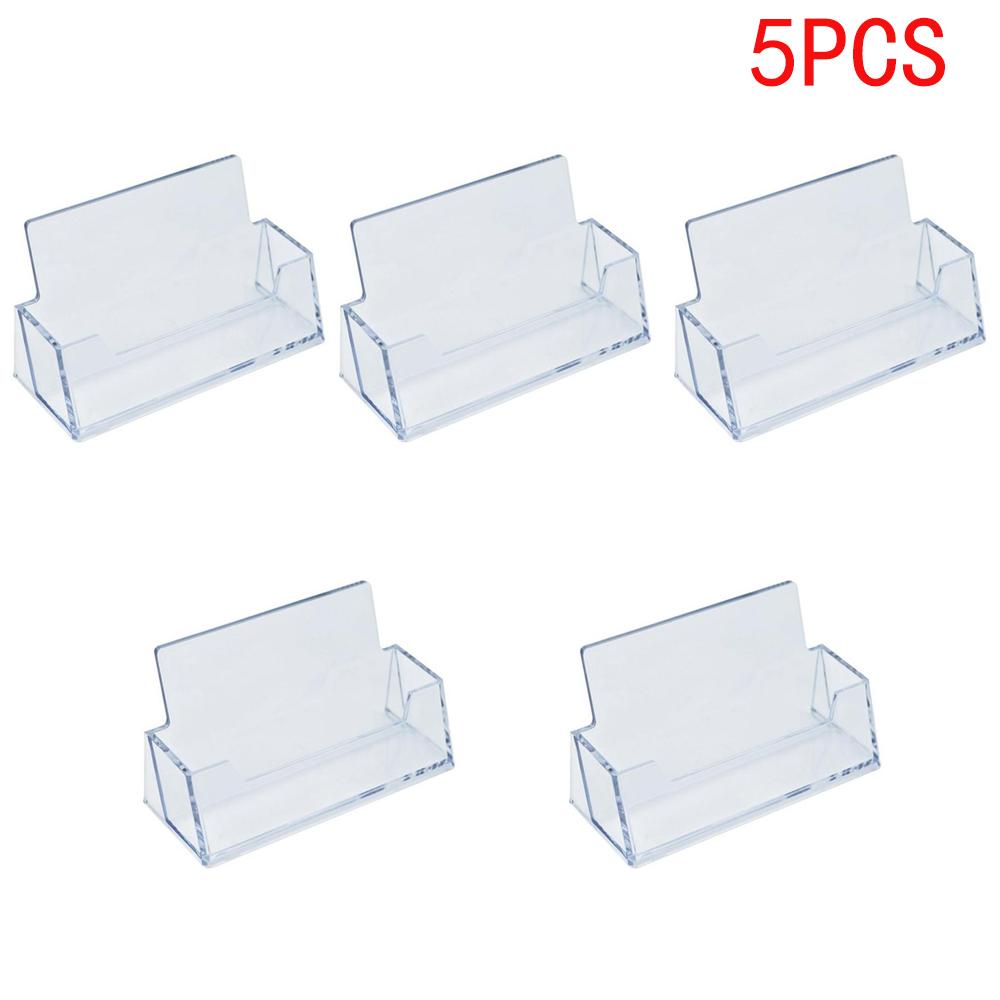 Clear Business Card Holder Organizer Office Desk Display Stand Memo Counter Accessories Tabletop Business Card Holder Case Box