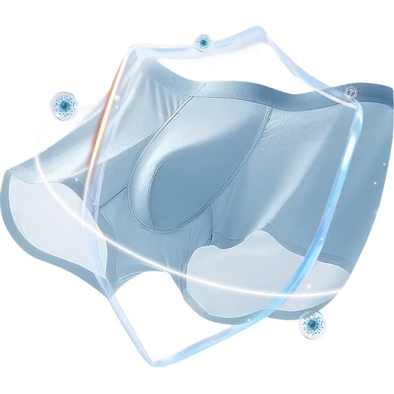 

Оригинальные мужские бесшовные боксеры-брифы из ледяного шелка Jingdong - 4 штуки 3XL