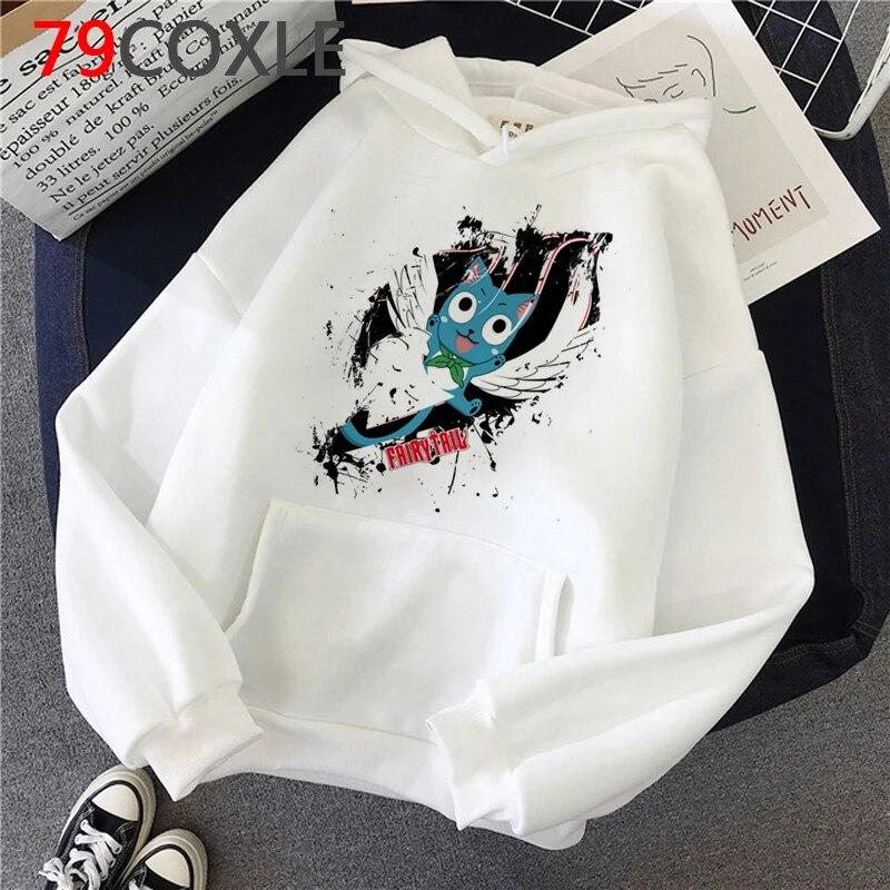 Популярные толстовки с капюшоном из японского аниме «Fairy Tail», женская зимняя одежда в стиле Харадзюку, уличная одежда унисекс с мультяшной графикой, толстовки унисекс, женские унисекс L