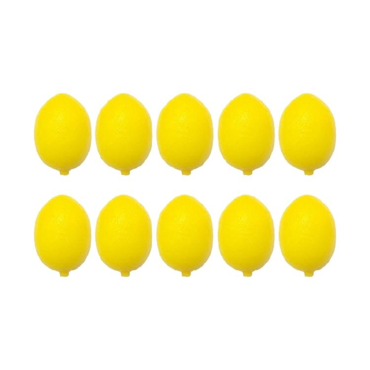 Pack Of 10 Artificial Lemon Simulation Lemon Artificial Fruit for Shop Display Kitchen Decoration Photography Supplies