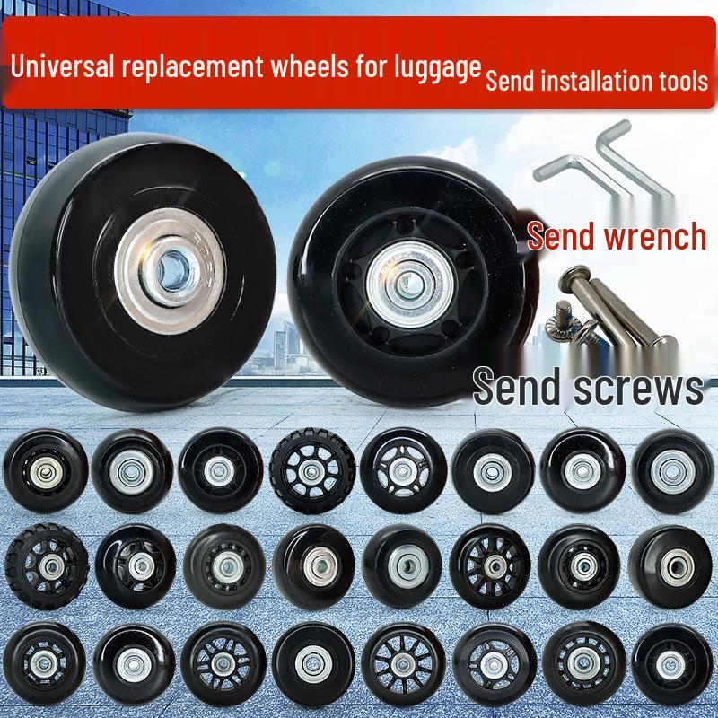 Universal Wheel Replacement for Luggage Suitcase: Leather Caster Rubber Roller Rim Repair Accessories