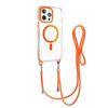 Magnetic Clear Phone Case for IPhone 16 Series Shockproof Crossbody Phone Case with Shoulder Strap Phone Protective Cover Compatible with for MagSafe