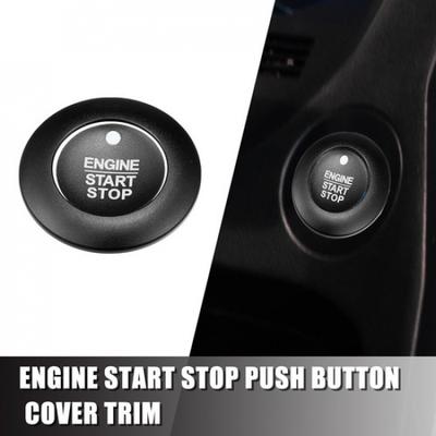 Car Engine Start Stop Button Cover Kit Sticker for Ford Explorer Hybrid Black