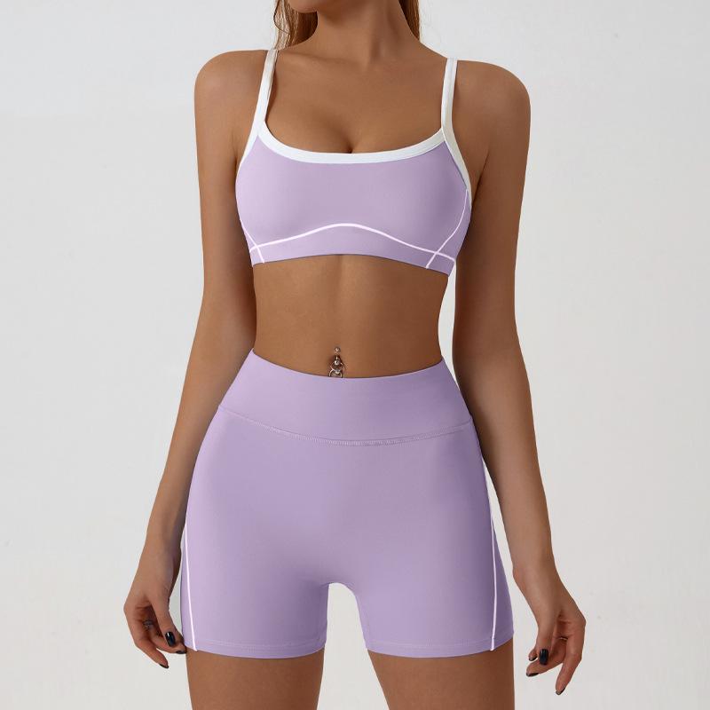 Women's Slim Fit Color Block Yoga Suit - Naked Feeling Outdoor Sportswear Set