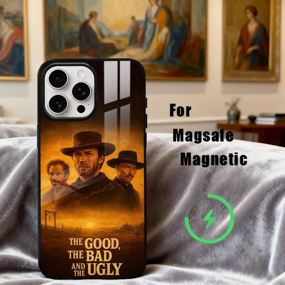 

MOVIE T-The Good the Bad and Ugly Phone Case For iPhone17,16,15,14,13,12,11 Plus,Pro Max Magnetic For Magsafe Wireless Charging iPhone16PROMAX