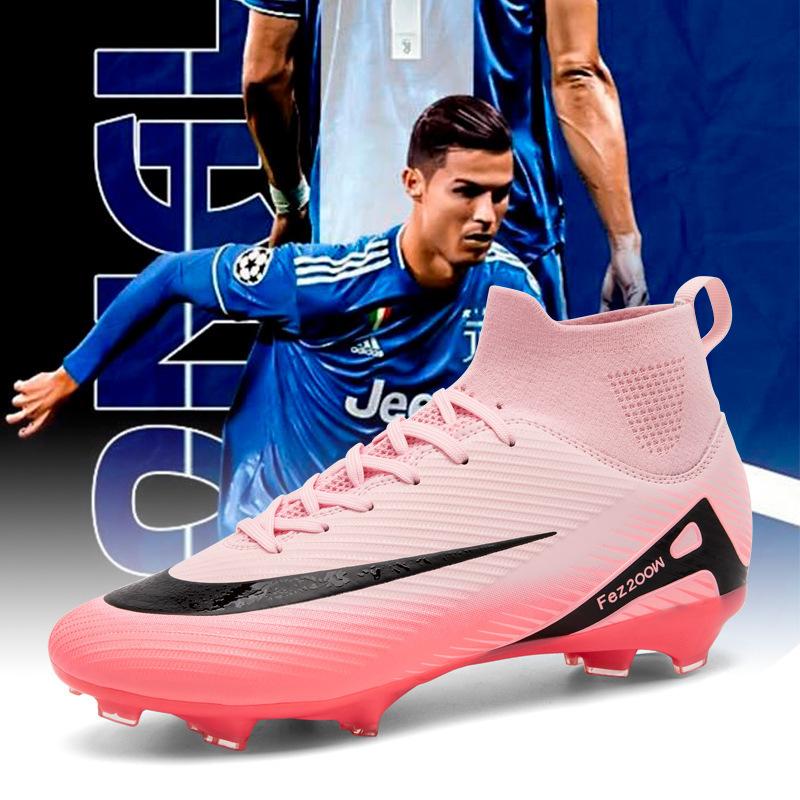 High-Top Football Shoes Tf Broken Nails Artificial Turf Ag Nails Boys And Girls Teenagers Students Sports Training Shoes