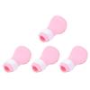4Pcs Pet Bathing Foot Cover Silicone AntiScratch Cat   Protector Pet Supplies for Bathing(Pink )