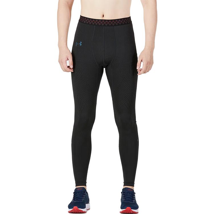 Under Armour Patterned Training Compression Fitness Pants Men bottoms Black 1361139-001