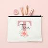 Personalized Name Makeup Bag Letter Wedding Bridesmaid Gift Travel Cosmetic Organizer Canvas Custom Bag Ladies Pencil Case Purse