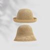 Hat Women's Summer Breathable Sunshade Straw Hat Handwoven Cool Hat Retro Curled Edge Cute Sunscreen Bucket Hat Basin Hat