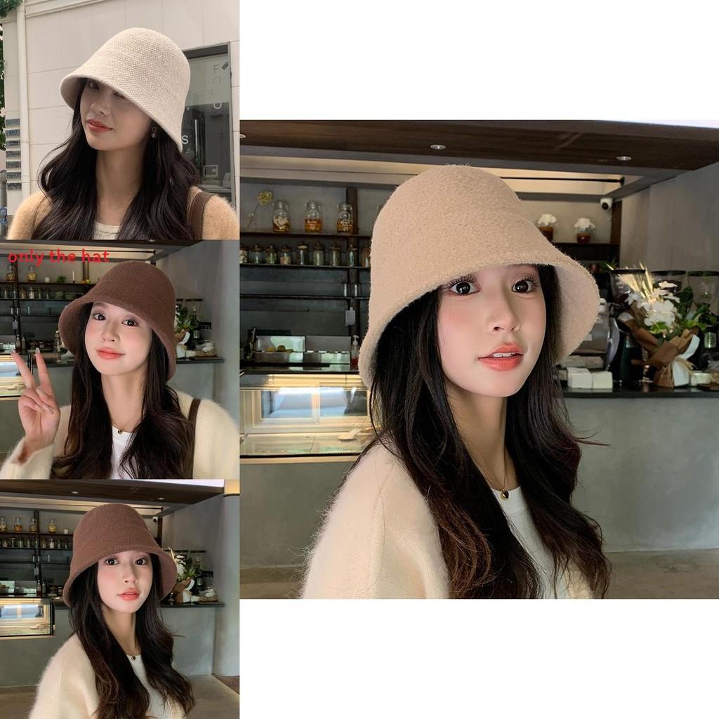 Fisherman Solid Color Cap For Women Autumn Winter Knit Warm Sunshade Unisex Travel Accessory