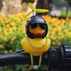 Cool Duck Handwheel Decoration Gift 1 Piece Calibrated Cool Rubber Duck Helmet Handlebar Accessories with Propellers and Glasses