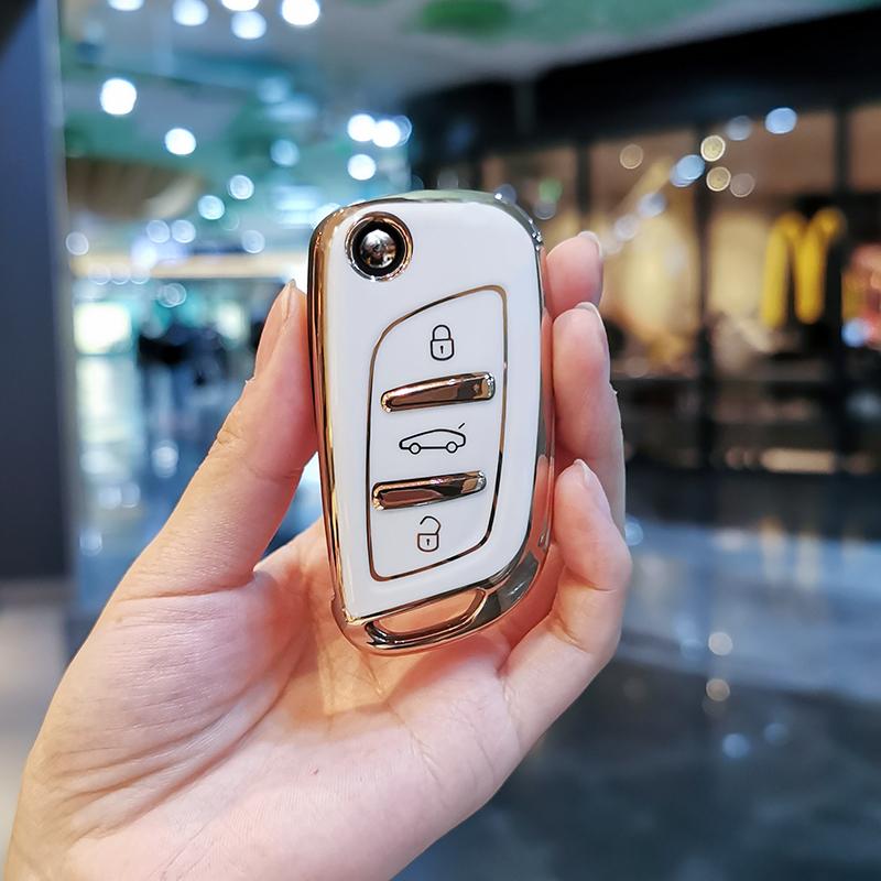 New TPU Car Remote Key Case Cover Protect Shell Bag For Peugeot 3008 308 408 407 5008 For Citroen C1 C2 C3 C4 C5 DS3 DS4 DS5 DS6