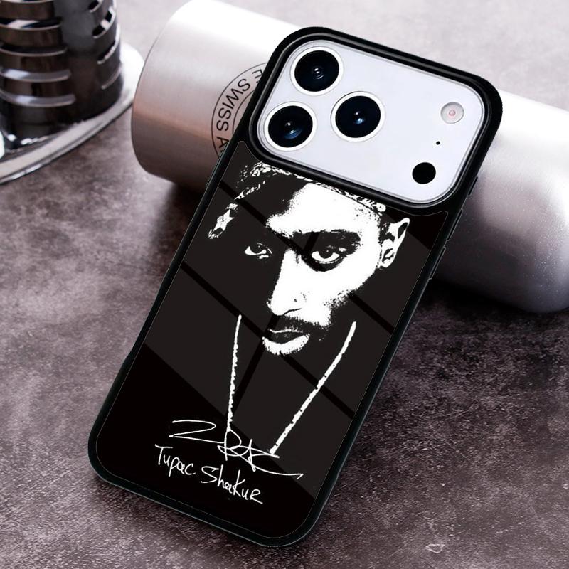 2Pac Tupac Shakur podepsaný Rap Rapper Pouzdro na telefon Pro iPhone 17 16 15 14 13 12 11 Pro Max Plus 17Air Měkké silikonové pouzdro