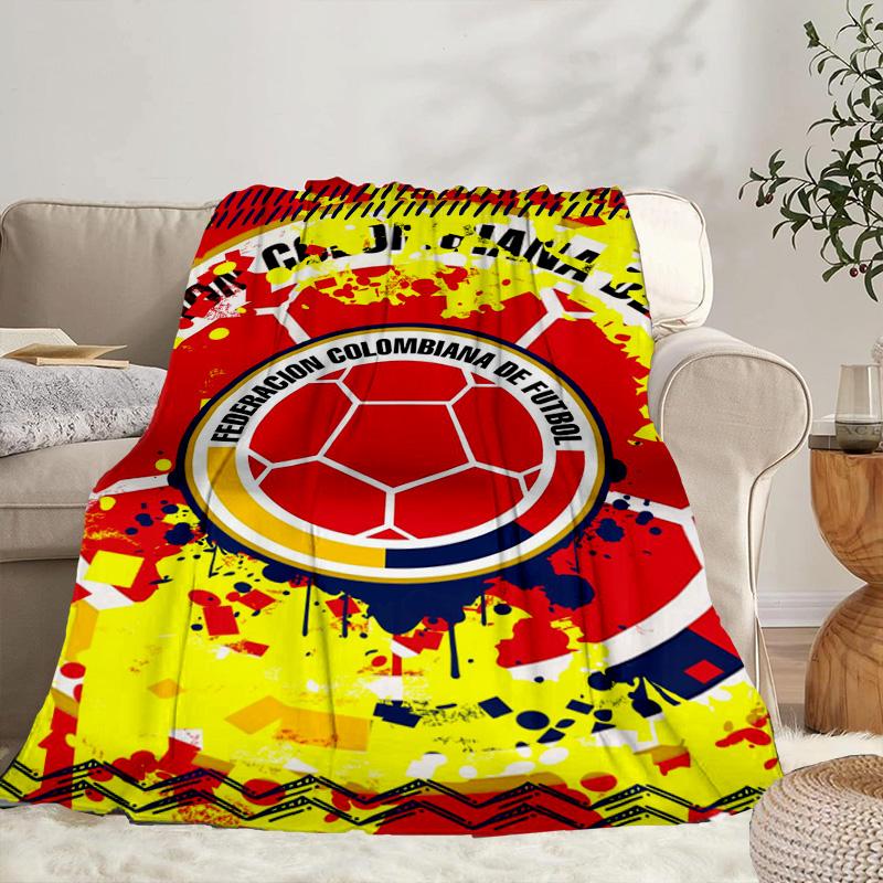 Colombian national football team Portable Blanket/Soft Blanket Bedding Blanket Suitable for Travel Camping Living Rooms Offices Sofas Fan Gifts